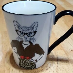 Signature hipster cat mug